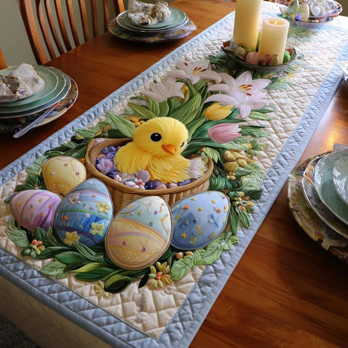 Easter Joy Quilted Table Runner