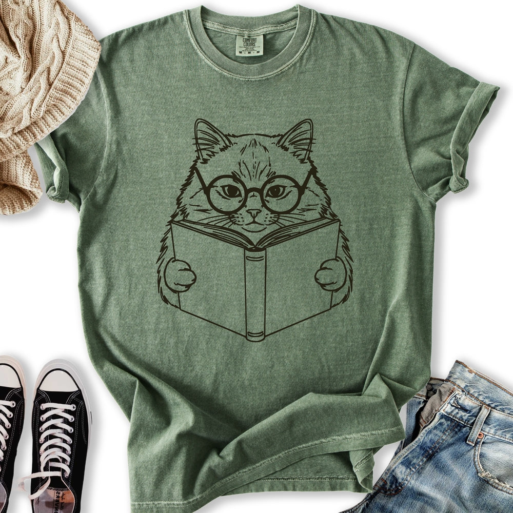 Reading Cat Relaxed Tee