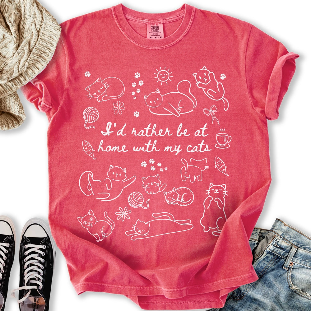 Home with my Cats Relaxed Tee