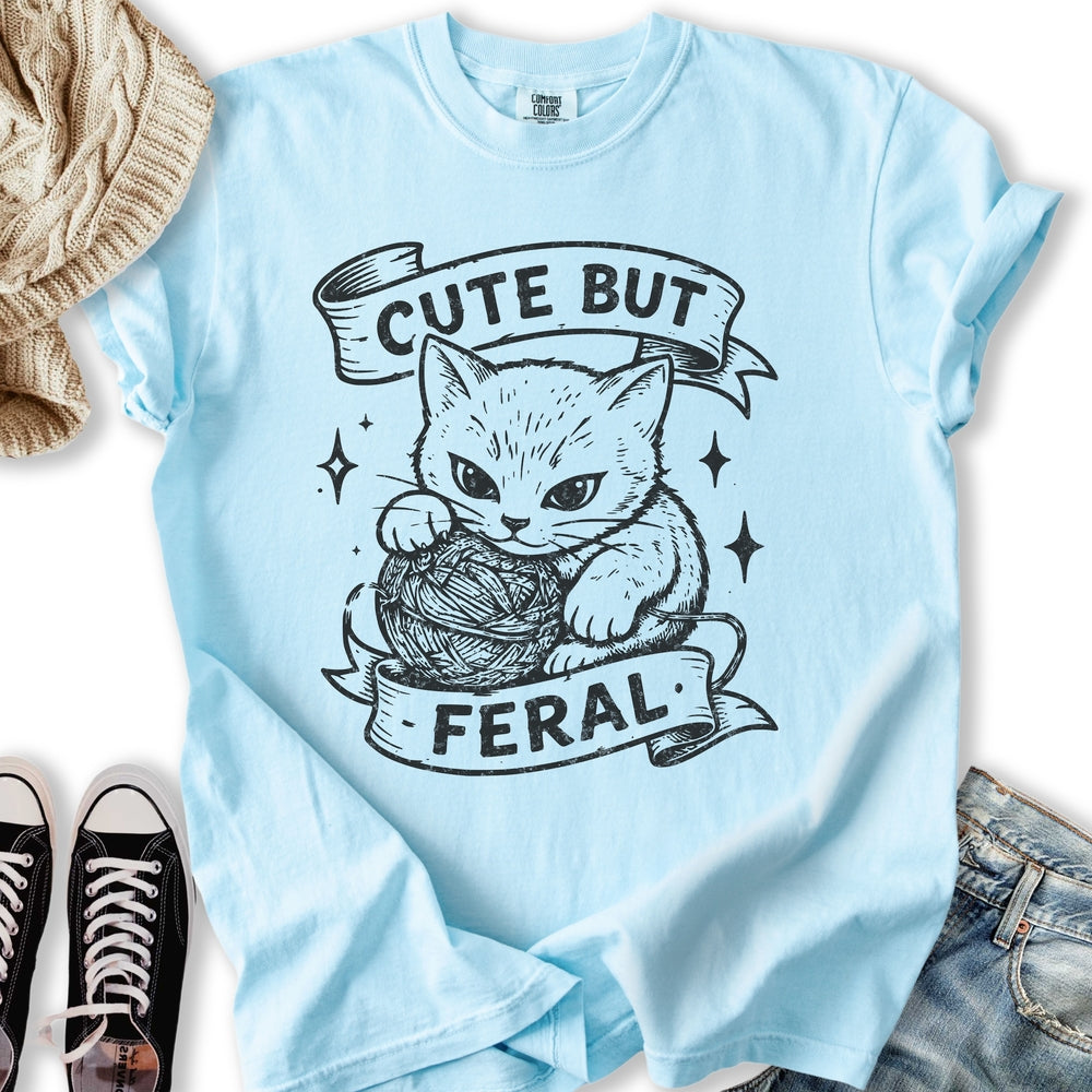 Cute But Feral Cat Relaxed Tee