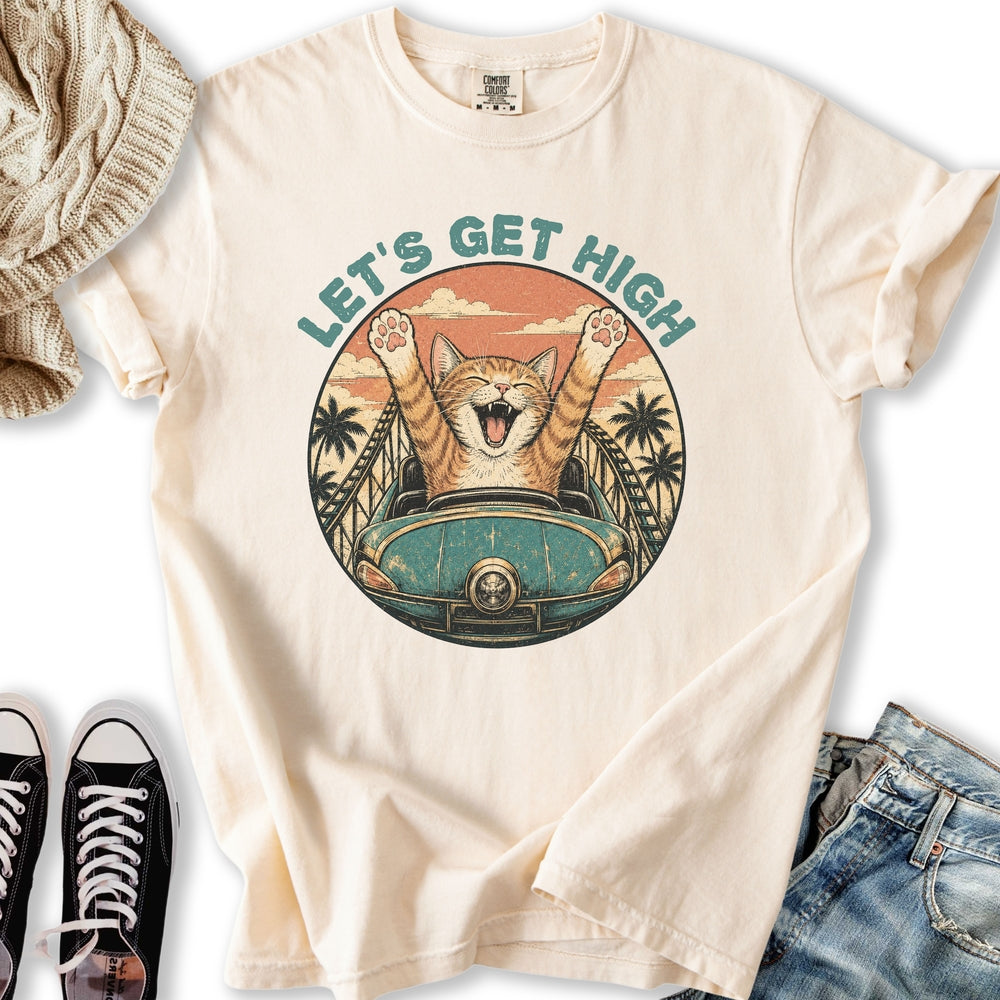 Let's Get High Cat Relaxed Tee