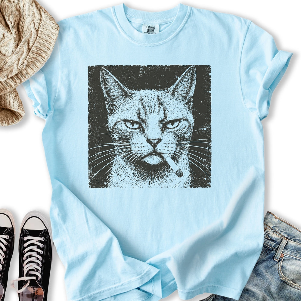 Smokes & Side-Eyes Cat Relaxed Tee