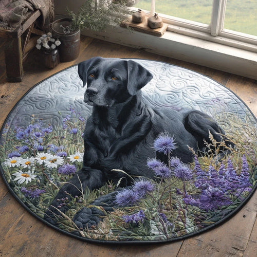 Ebony Grace Quilted Round Mat