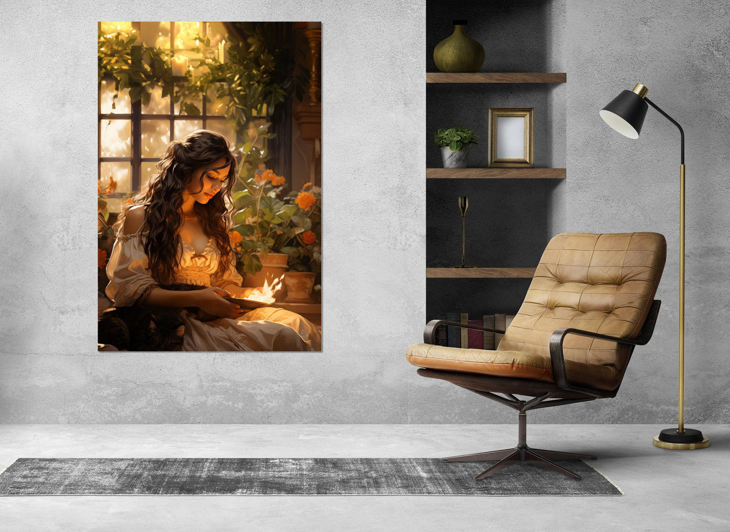Hestia Canvas Print – Greek Mythology Art | Ready to Hang Gallery Wrapped Cotton Canvas