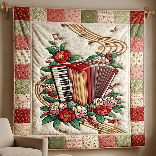 Echoed Chords Quilt Blanket - Quilted Blanket by Wild and Way