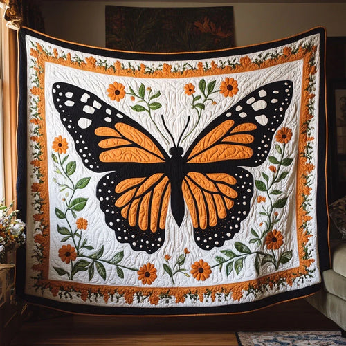 Eclipsed Monarch Quilt Blanket