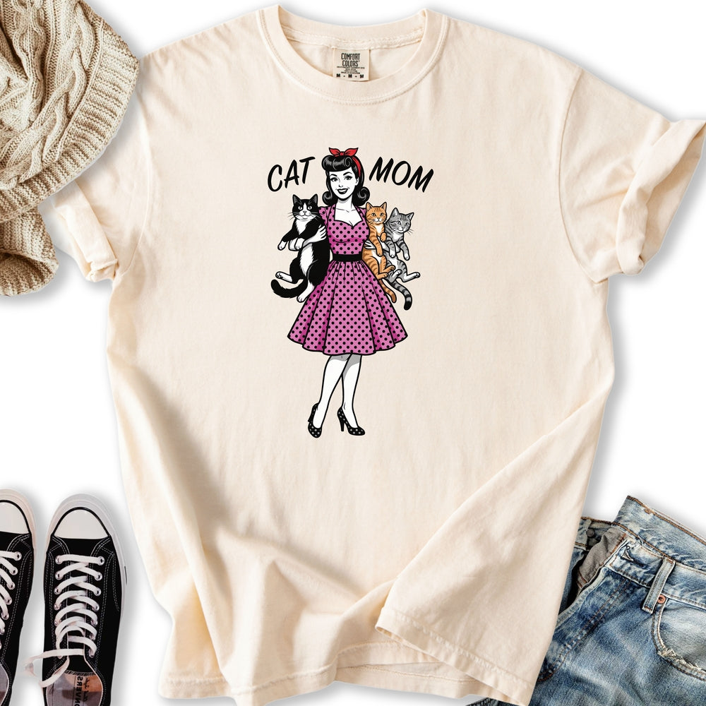 Retro Cat Mom Relaxed Tee