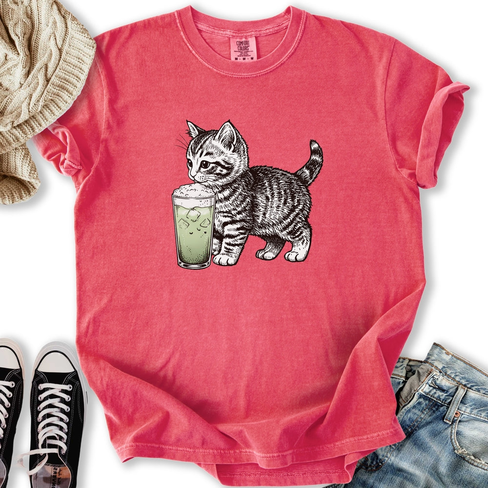 Kitten with Matcha Relaxed Tee