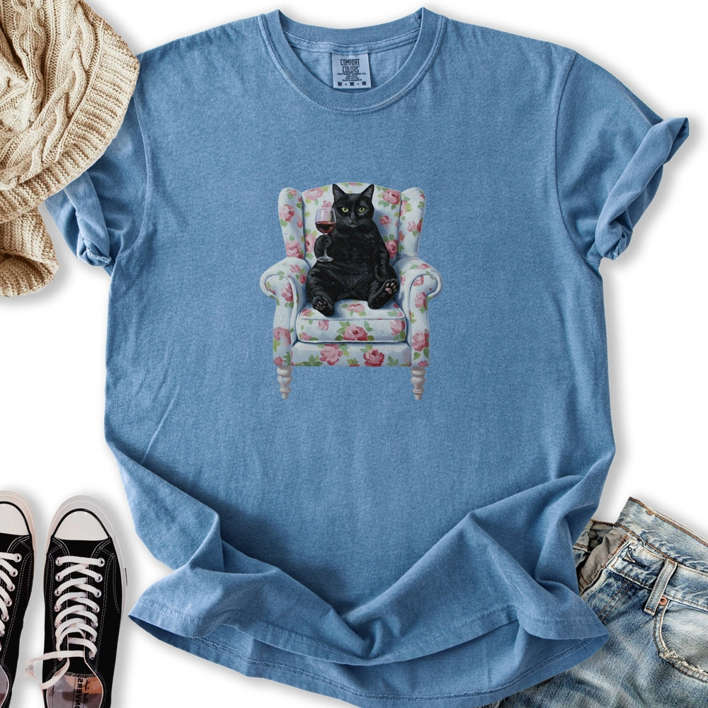 Black Cat Chair Relaxed Tee