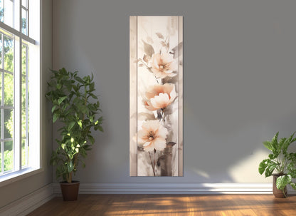Peony Flowers Canvas Print – Large Floral Wall Art | Soft Tones Peonies Poster