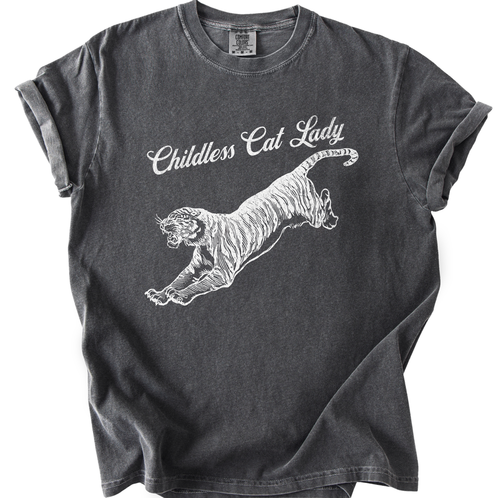 Childless Cat Lady Tiger Relaxed Tee