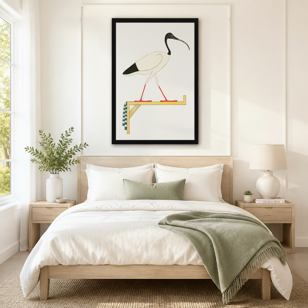 Egyptian Ibis Hieroglyphic Canvas Art Wall Art