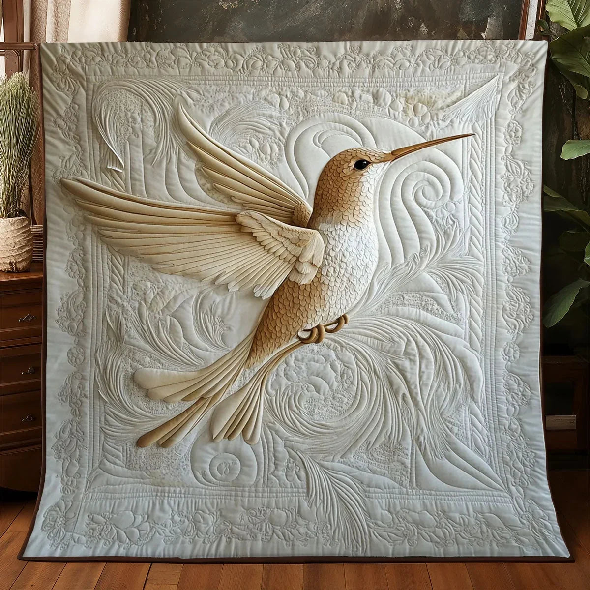 Elegance Hummingbird Quilt Blanket