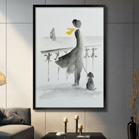 Elegant Lady by the Sea Canvas Wall Art