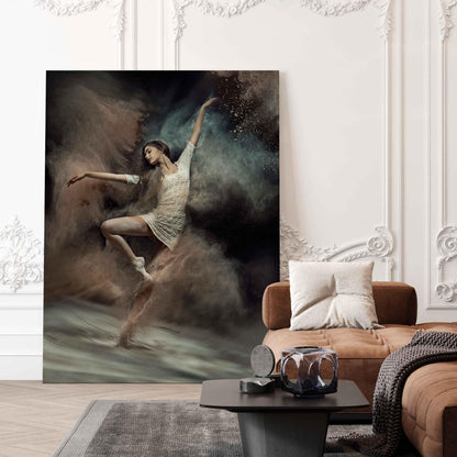 Ballet Dancer in the Desert Canvas Wall Art
