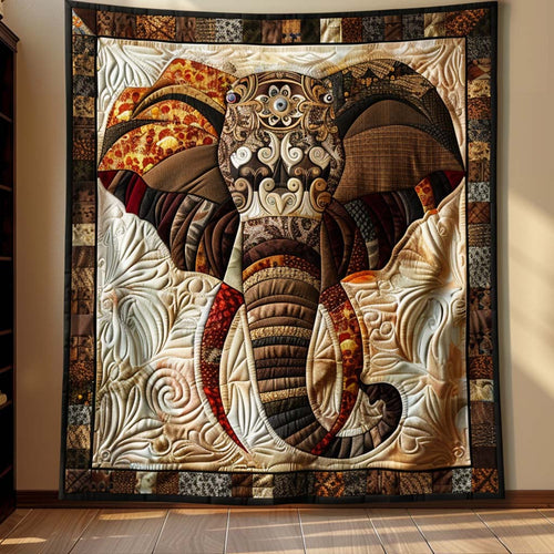 Elephant Adventure Quilt Blanket - Quilted Blanket by Wild and Way