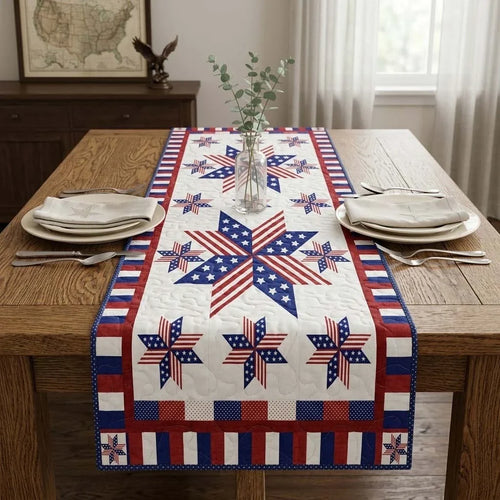 Ember Star Quilted Table Runner