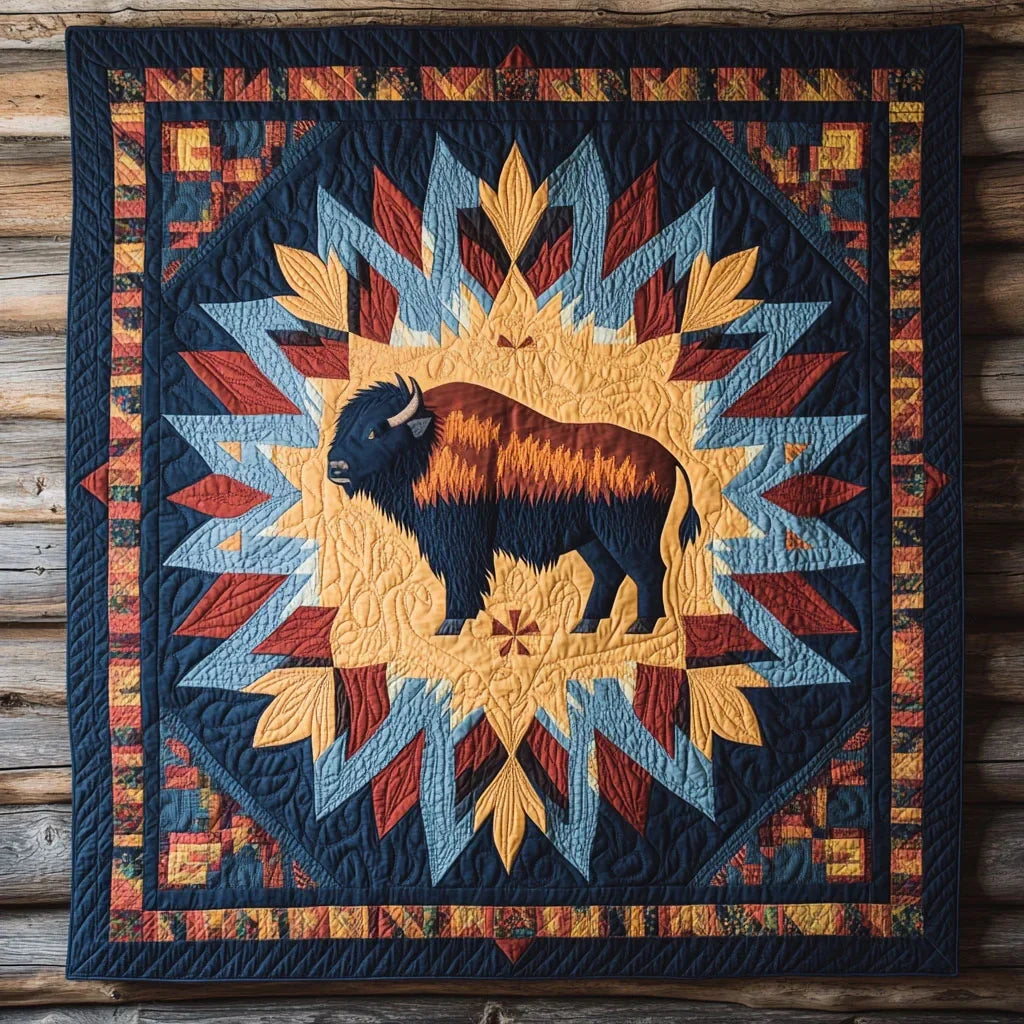 Emberlight Bison Quilt Blanket