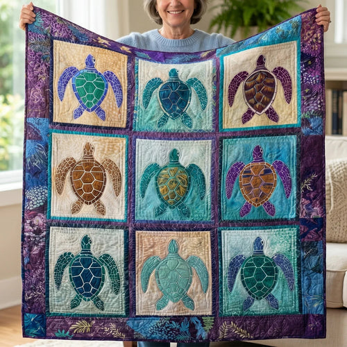 Emerald Carapace Quilt Blanket - Quilted Blanket by Wild and Way