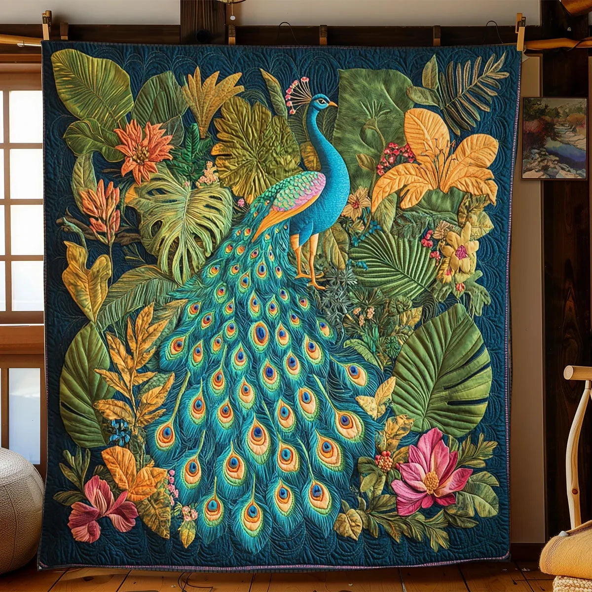 Emerald Crown Quilt Blanket
