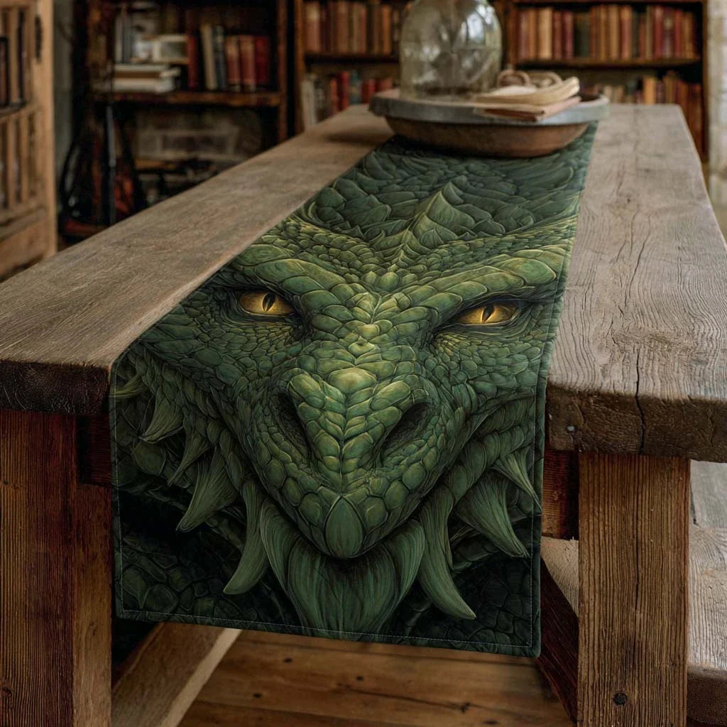 Emerald Eyes Quilted Table Runner