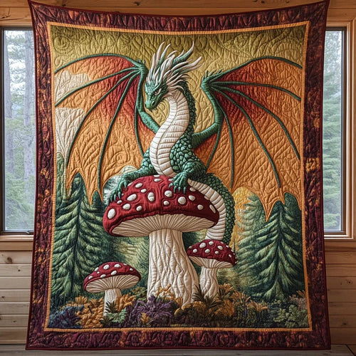 Emerald Guardian Quilt Blanket