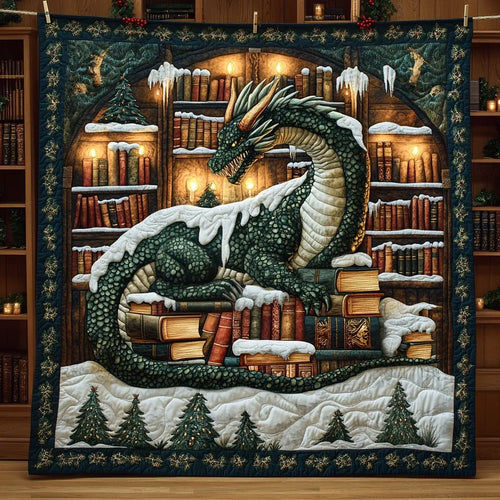 Emerald Guardian Quilt Blanket