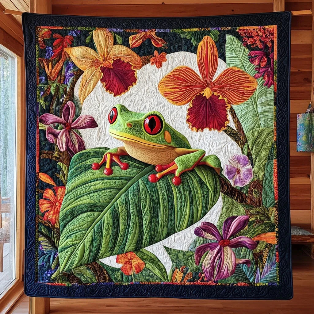 Emerald Leap Quilt Blanket