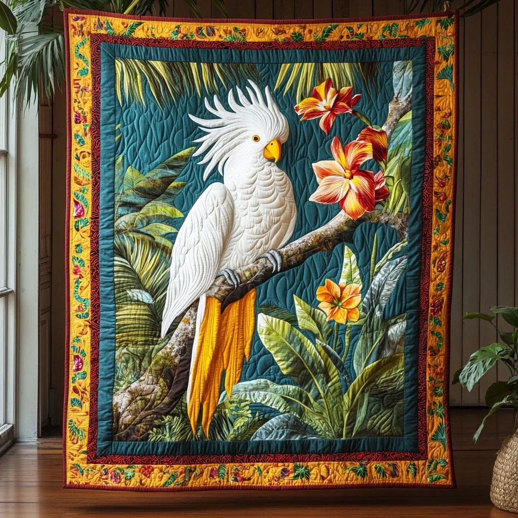 Emerald Perch Quilt Blanket