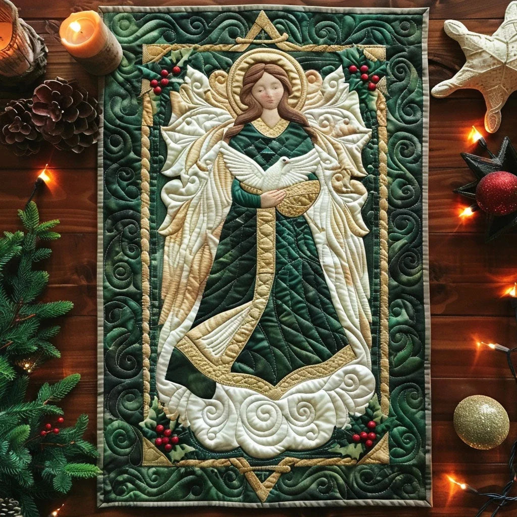 Emerald Seraph Quilted Table Runner