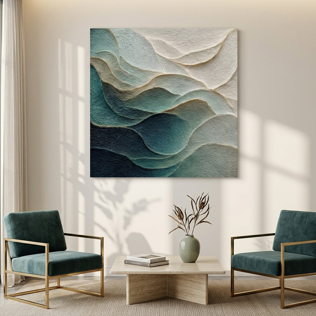 Emerald Waves Wall Art