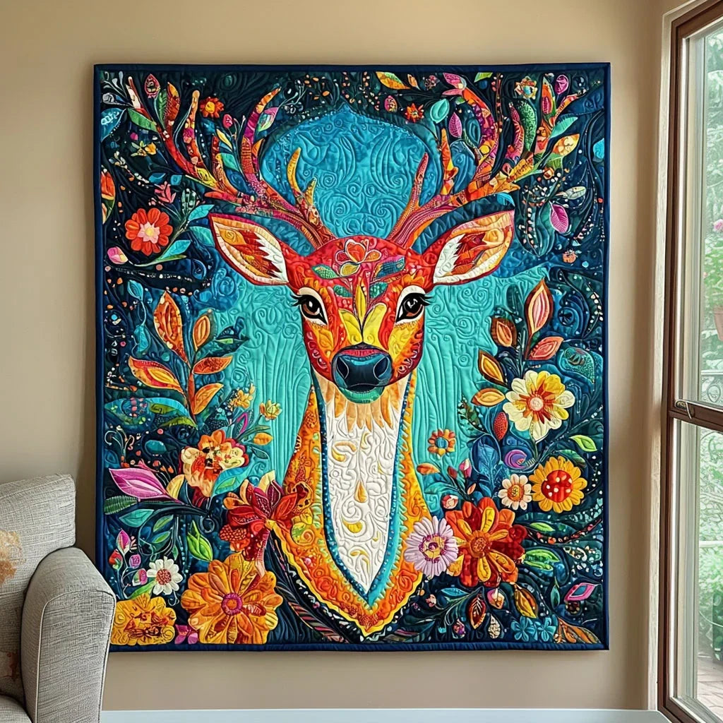 Enchanted Deer Quilt Blanket