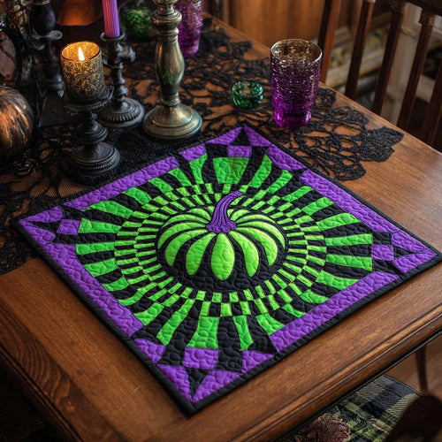 Enchanted Gourd Quilted Table Topper
