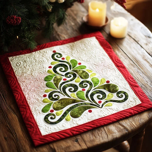 Enchanted Swirl Quilted Table Topper