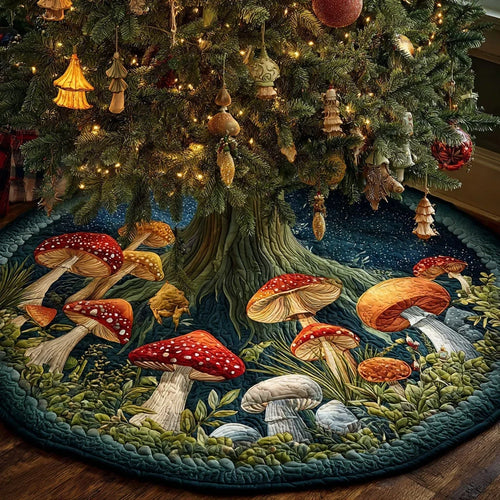 Enchanted Timberwalk Christmas Quilted Tree Skirt