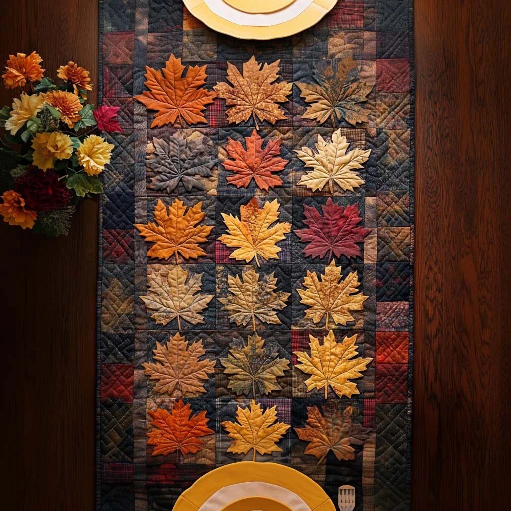 Enchanting Fall Mood Quilted Table Runner