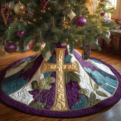Eternal Faith Christmas Quilted Tree Skirt