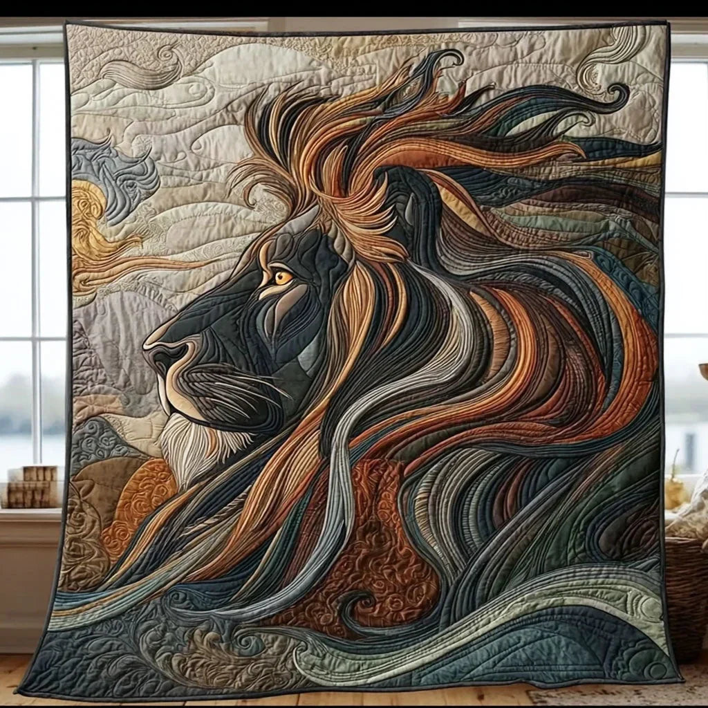 Eternal Lion Quilt Blanket