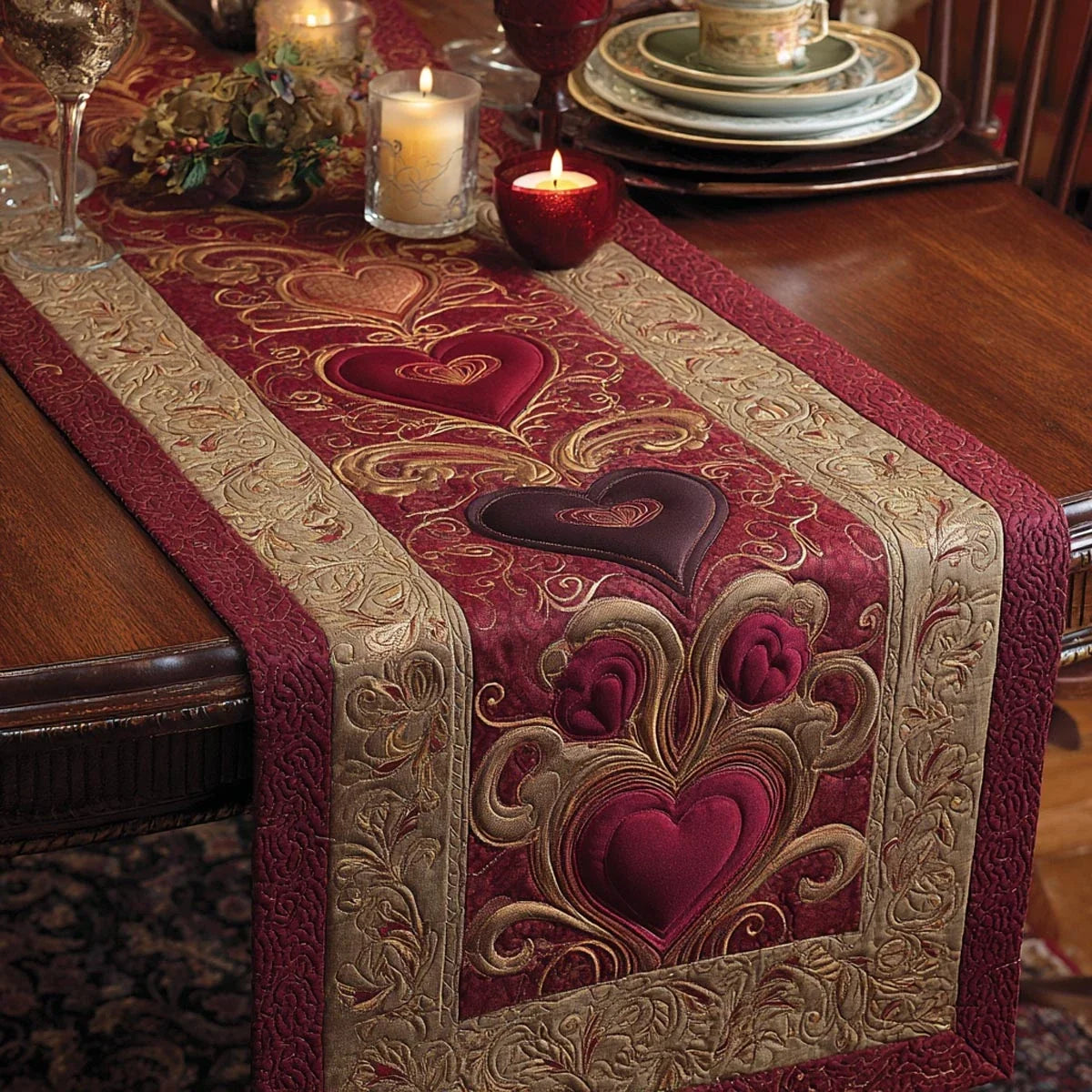 Eternal Love Quilted Table Runner