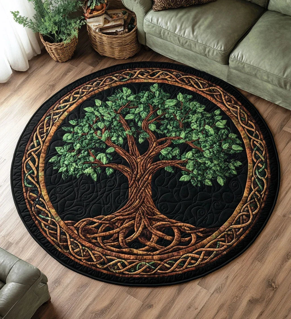 Eternal Roots Quilted Round Mat