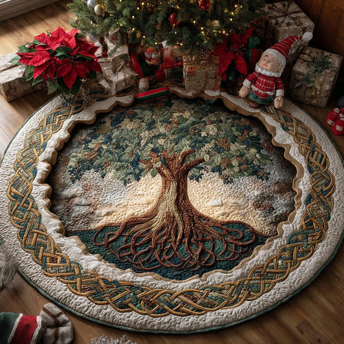 Eternal Roots Quilted Round Mat