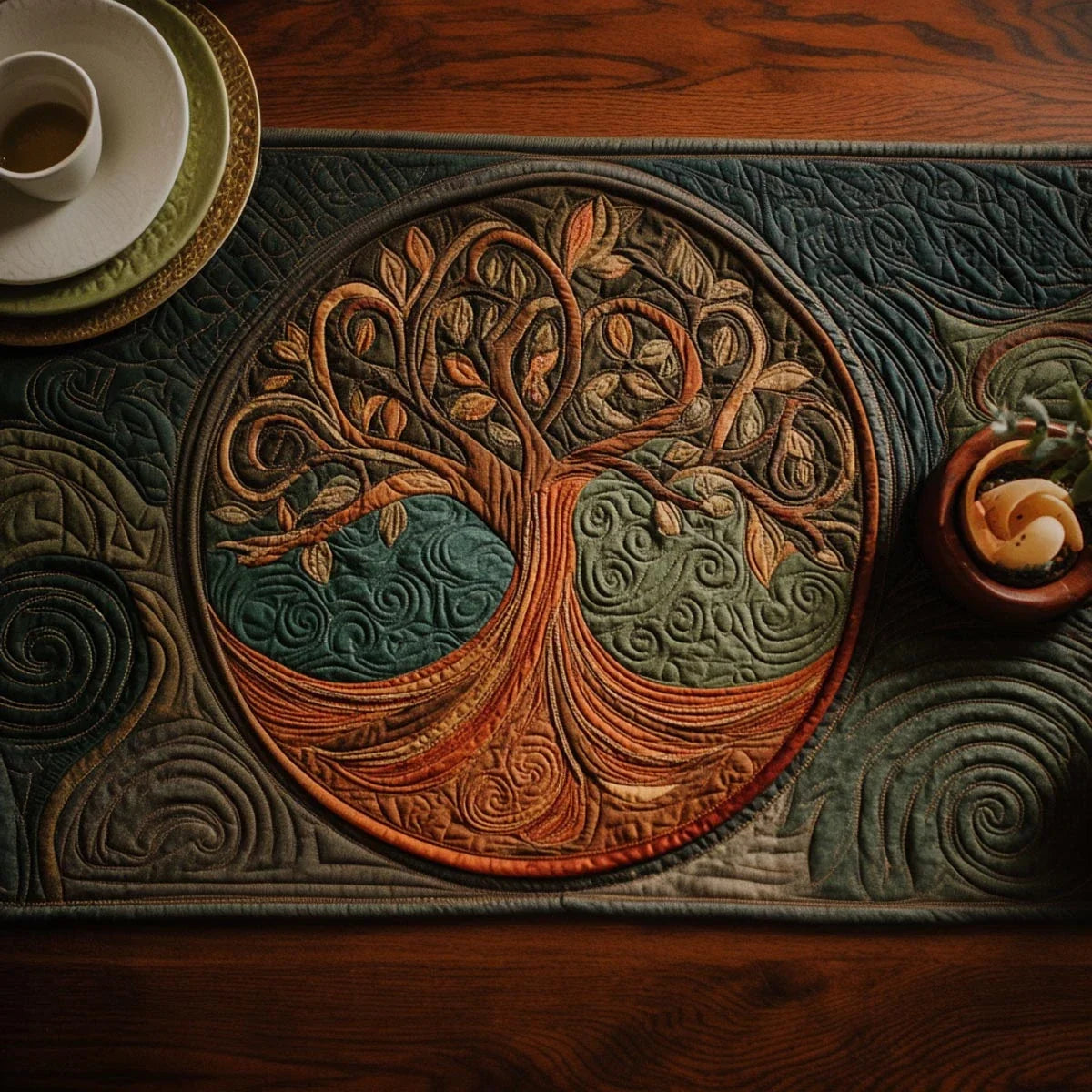 Eternal Roots Quilted Table Runner