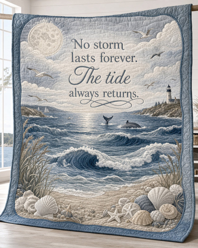 Eternal Tide Quilt Blanket - Quilted Blanket by Wild and Way