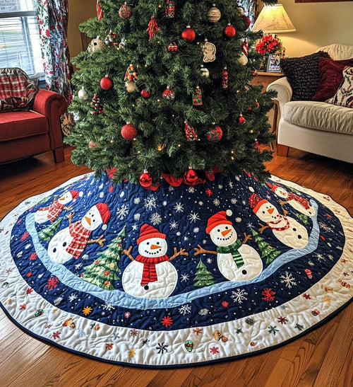 Evergreen Elegance Quilted Christmas Tree Skirt