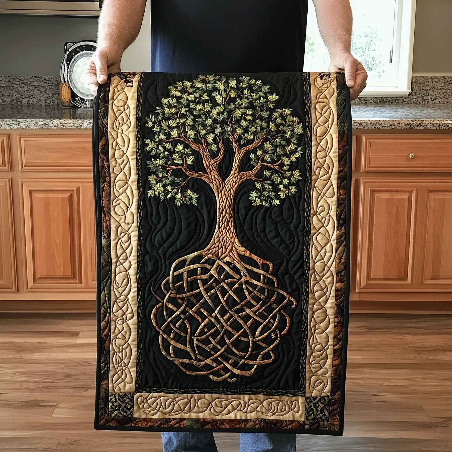 Evergreen Embrace Quilted Table Runner