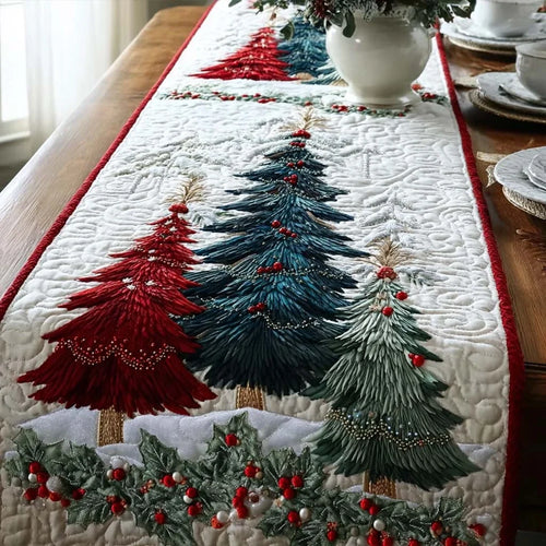 Evergreen Magic Quilted Table Runner
