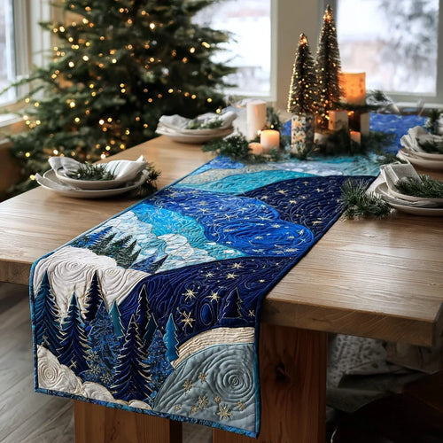 Evergreen Magic Quilted Table Runner