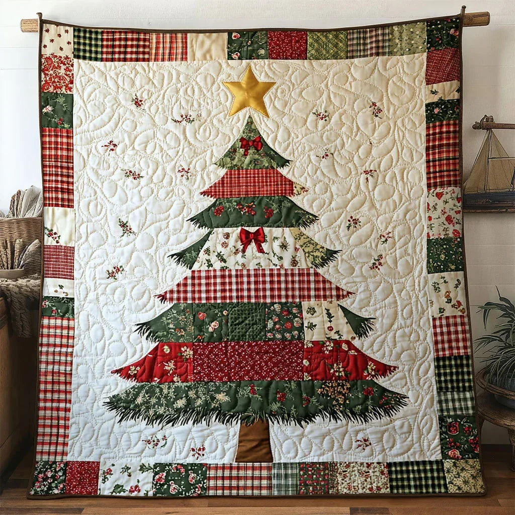 Evergreen Quilt Christmas Tree Quilt Blanket