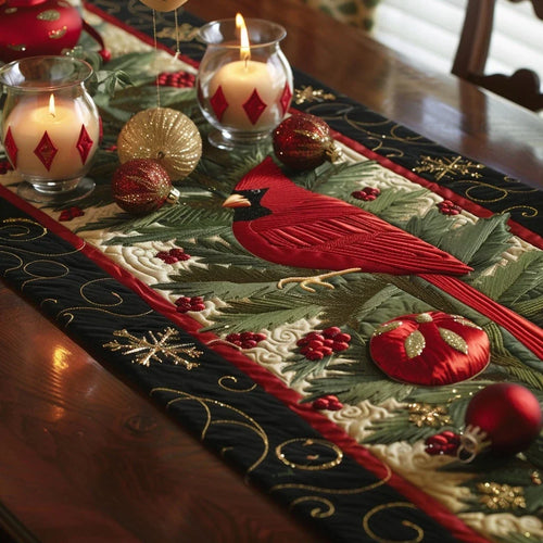 Evergreen Song Quilted Table Runner