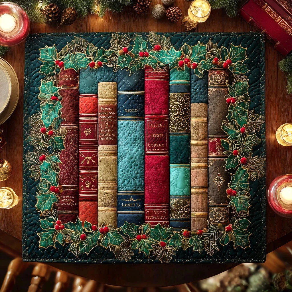 Evergreen Tales Quilted Table Topper